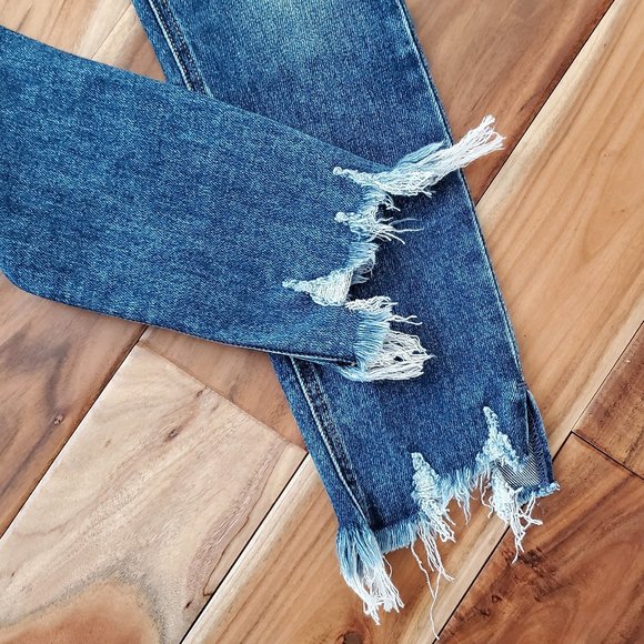 NEW! BUCKLE Bridge by GLY Elliot High Rise Ankle Skinny Stretch Jeans Raw Hem 25 - Picture 8 of 14